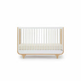 DaDaDa Jolly 3 - in - 1 Convertible Crib, White / Natural - ANB Baby